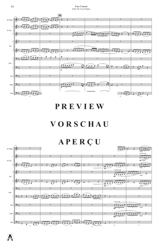 Produktgalerie: Seite 16 von 20 Vier Kanon aus Kunst der Fuge , , (Concert Band)