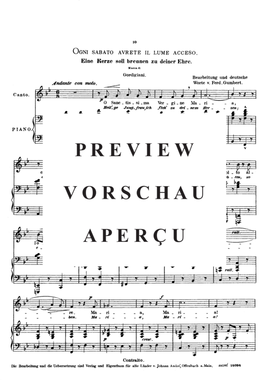 Product gallery: Page 2 of 4 Ogni sabato avrete il lume acceso, Sieber Ferdinand, Low Voice and Piano