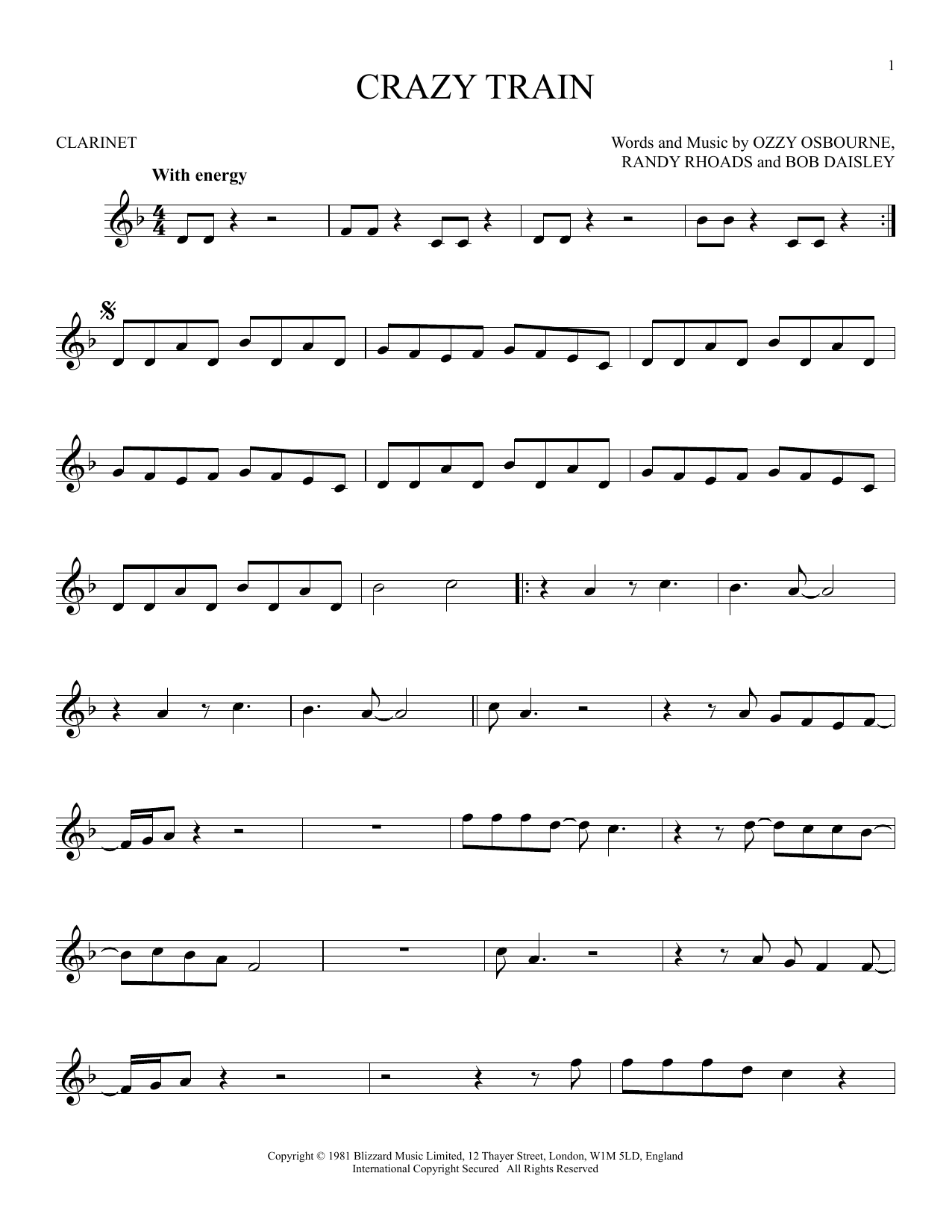 Produktbild zu:  Crazy Train - Ozzy Osbourne