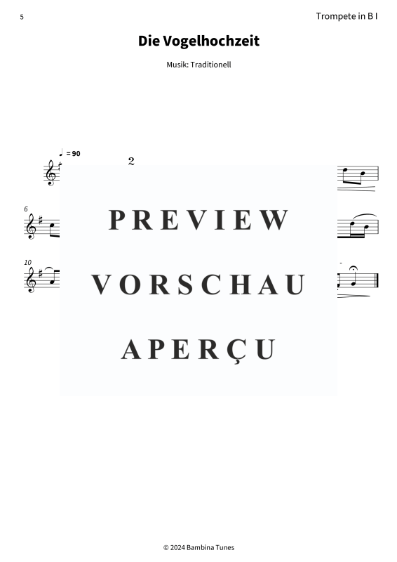 gallery: Die Vogelhochzeit, , (Blechbläser Quartett 2x Trompete in B, Horn in F + Posaune)