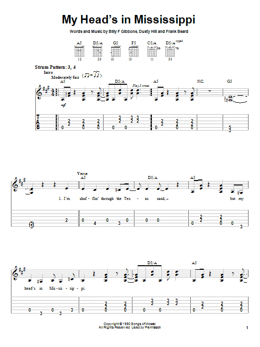 Product gallery: Page 1 of 1 My Head's In Mississippi, ZZ Top