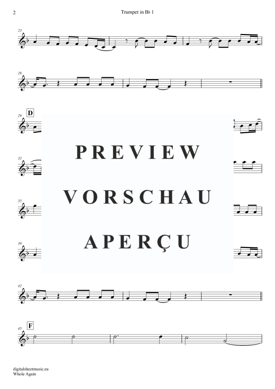 Produktgalerie: Seite 8 von 11 Whole Again, Atomic Kitten, (Trompeten Trio + Klavier)