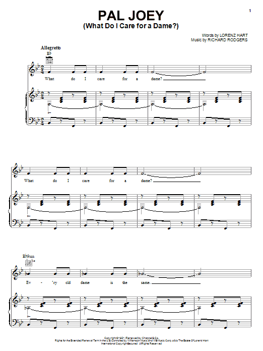 Produktbild zu: Pal Joey (What Do I Care For A Dame?)