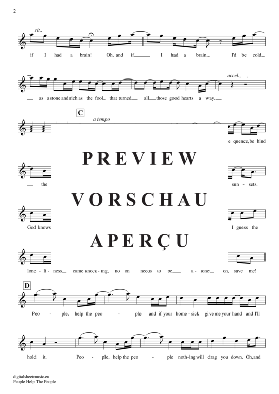 Produktgalerie: Seite 3 von 4 People help the people , Birdy, (Oboe)