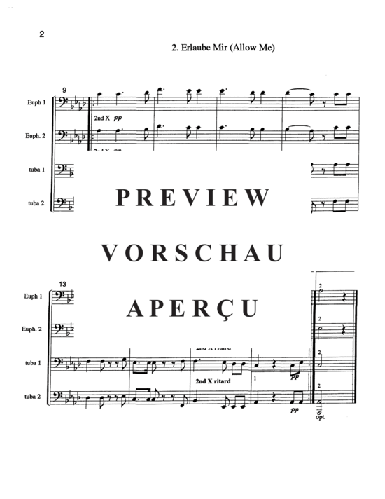Product gallery: Page 10 of 21 Four Brahms Folk Songs , , (Tuba Quartett EETT)