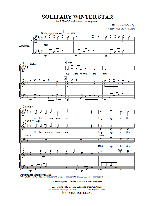 Produktbild zu: Solitary Winter Star
