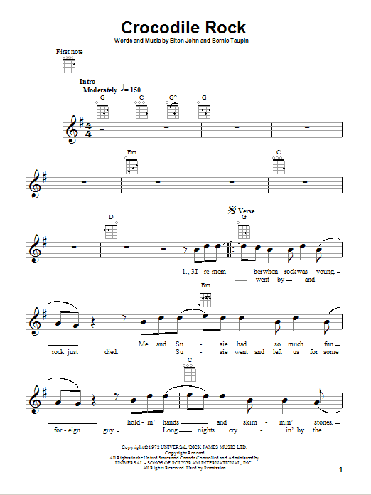 Product gallery: Page 1 of 1 Crocodile Rock, Elton John