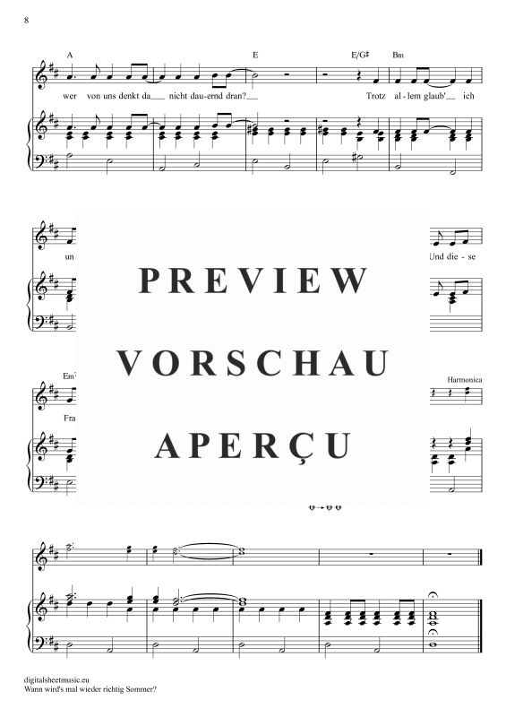 Product gallery: Page 9 of 9 Wann wird’s mal wieder richtig Sommer , Carrell, Rudi, Klavier, Gesang & Akkorde