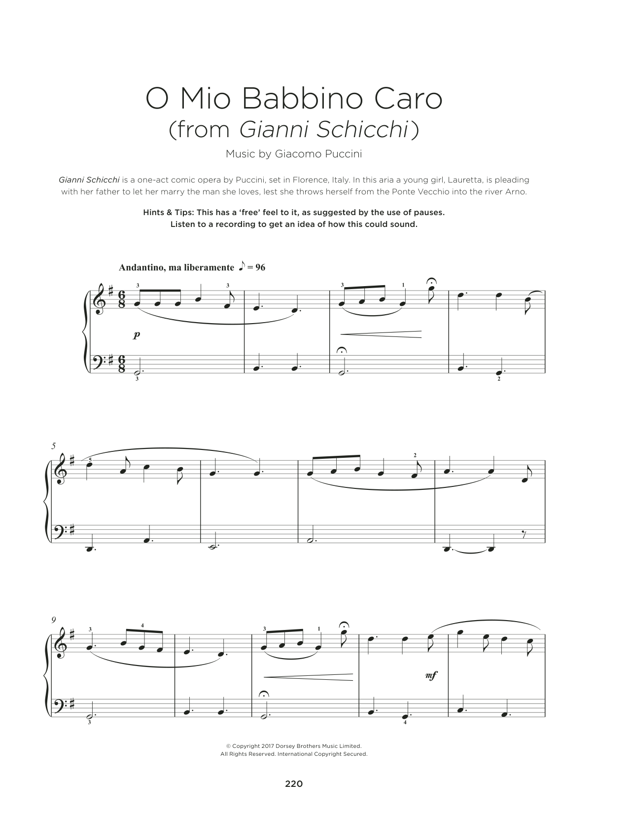 Produktbild zu:  O Mio Babbino Caro - Giacomo Puccini