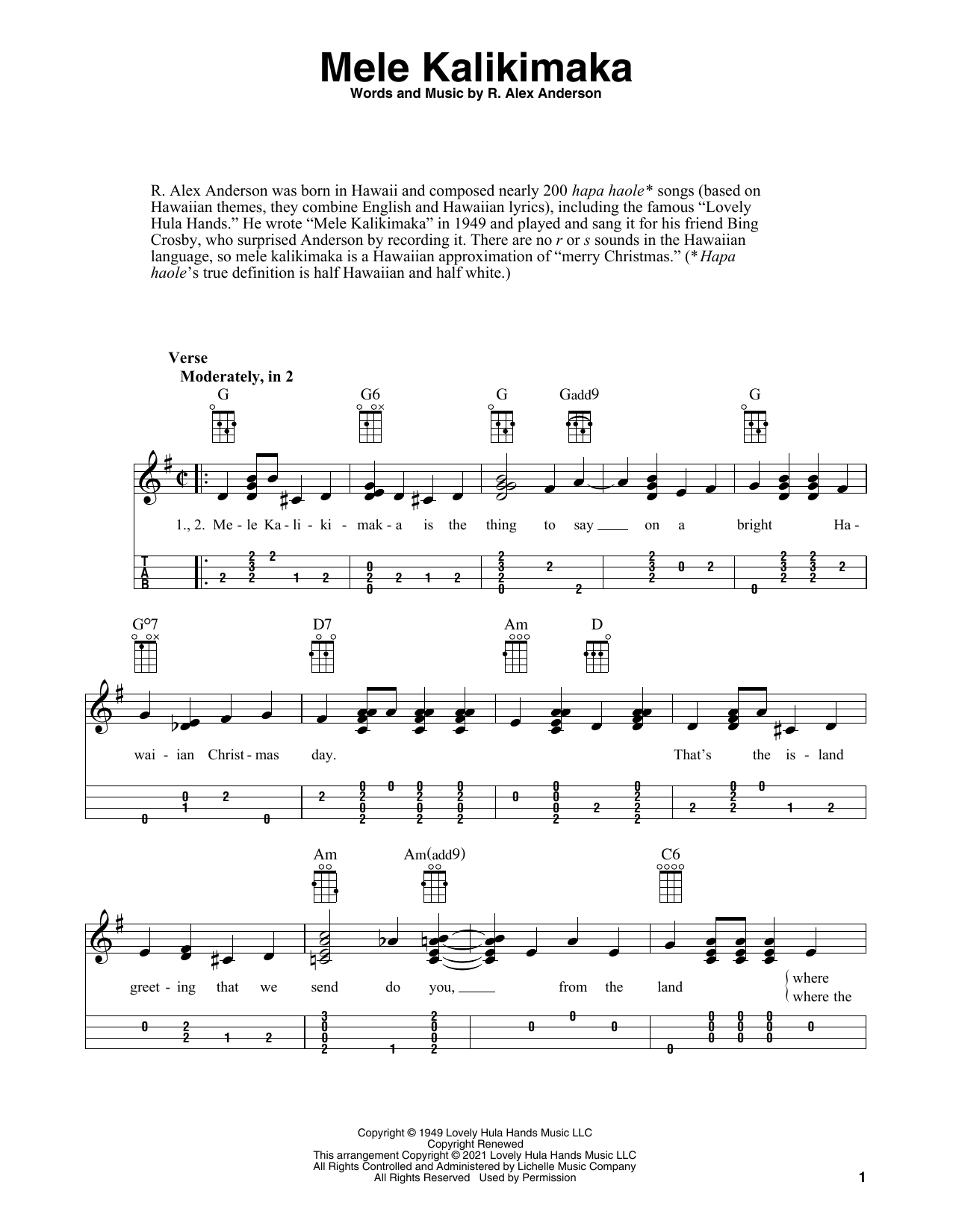 Product gallery: Page 1 of 1 Mele Kalikimaka (arr. Fred Sokolow), Bing Crosby