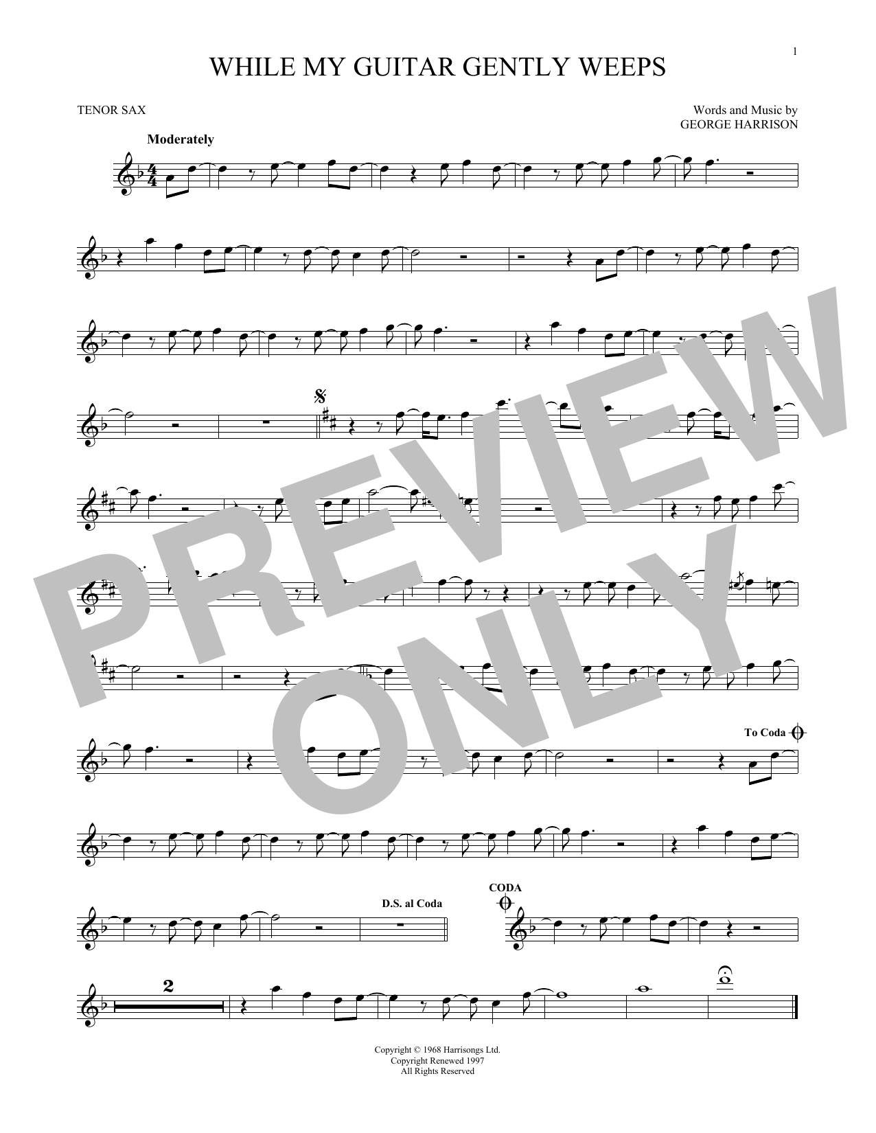 Product gallery: Page 1 of 1 While My Guitar Gently Weeps, The Beatles