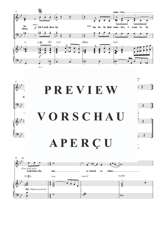 Produktgalerie: Seite 8 von 11 When the Saints Go Marchin´ In, , Gemischter Chor SAB, Solo und Klavier
