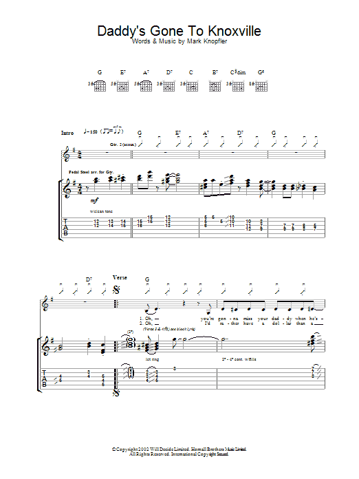 Produktgalerie: Seite 1 von 1 Daddy's Gone To Knoxville, Mark Knopfler, Gitarre