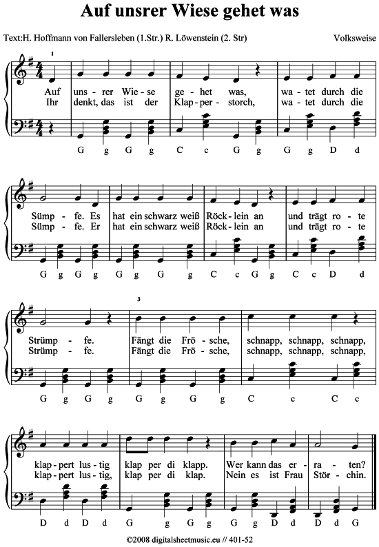 Product picture to: Auf unsrer Wiese gehet was Volksweise