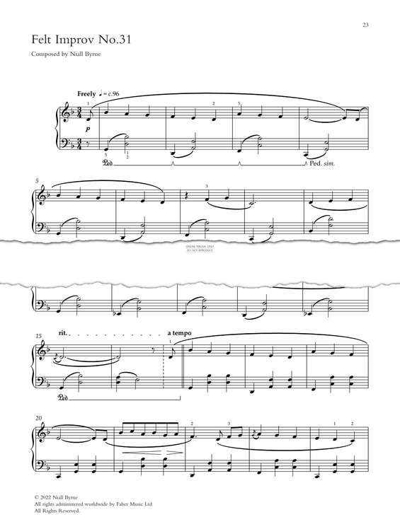 Produktgalerie: Seite 1 von 1 Felt Improv No.31, Niall Byrne, Klavier