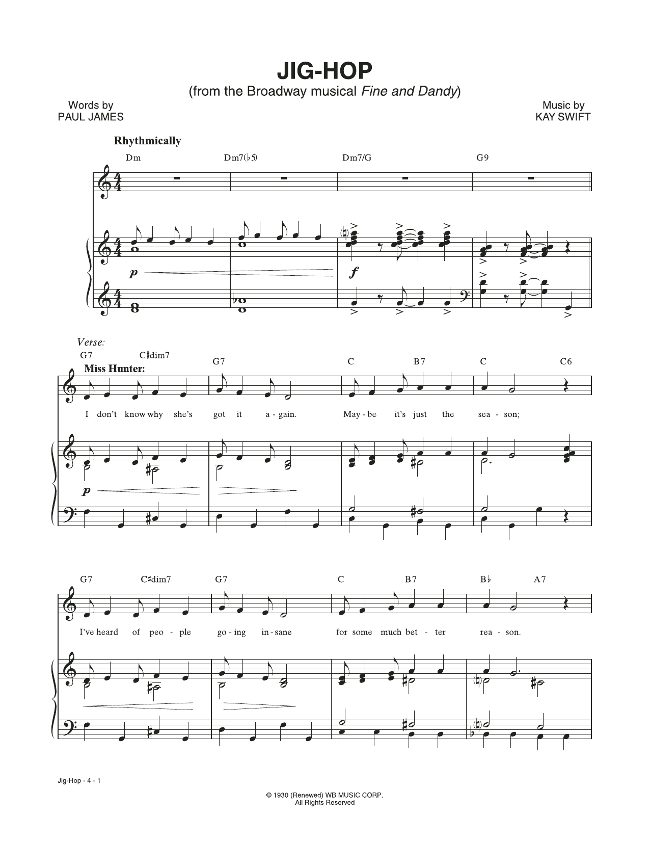 Product picture to: Jig-Hop (from the musical Fine and Dandy)