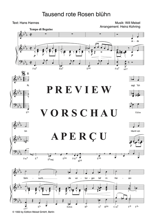 Produktgalerie: Seite 3 von 3 Tausend rote Rosen blühn, Ludwig, Walter, Klavier und Gesang