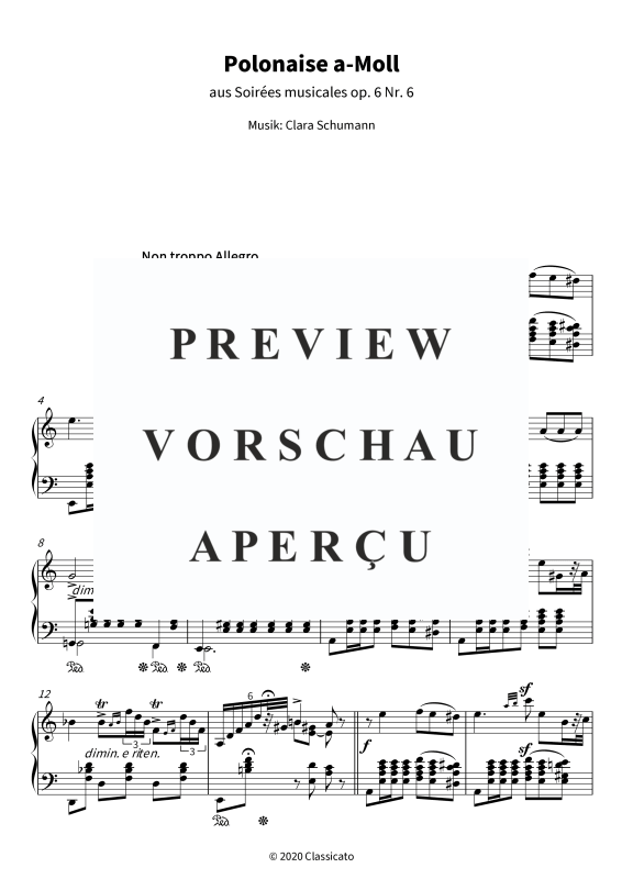 Product gallery: Page 5 of 10 Polonaise a-Moll - aus Soirées musicales op. 6 Nr. 6, , Solo Piano