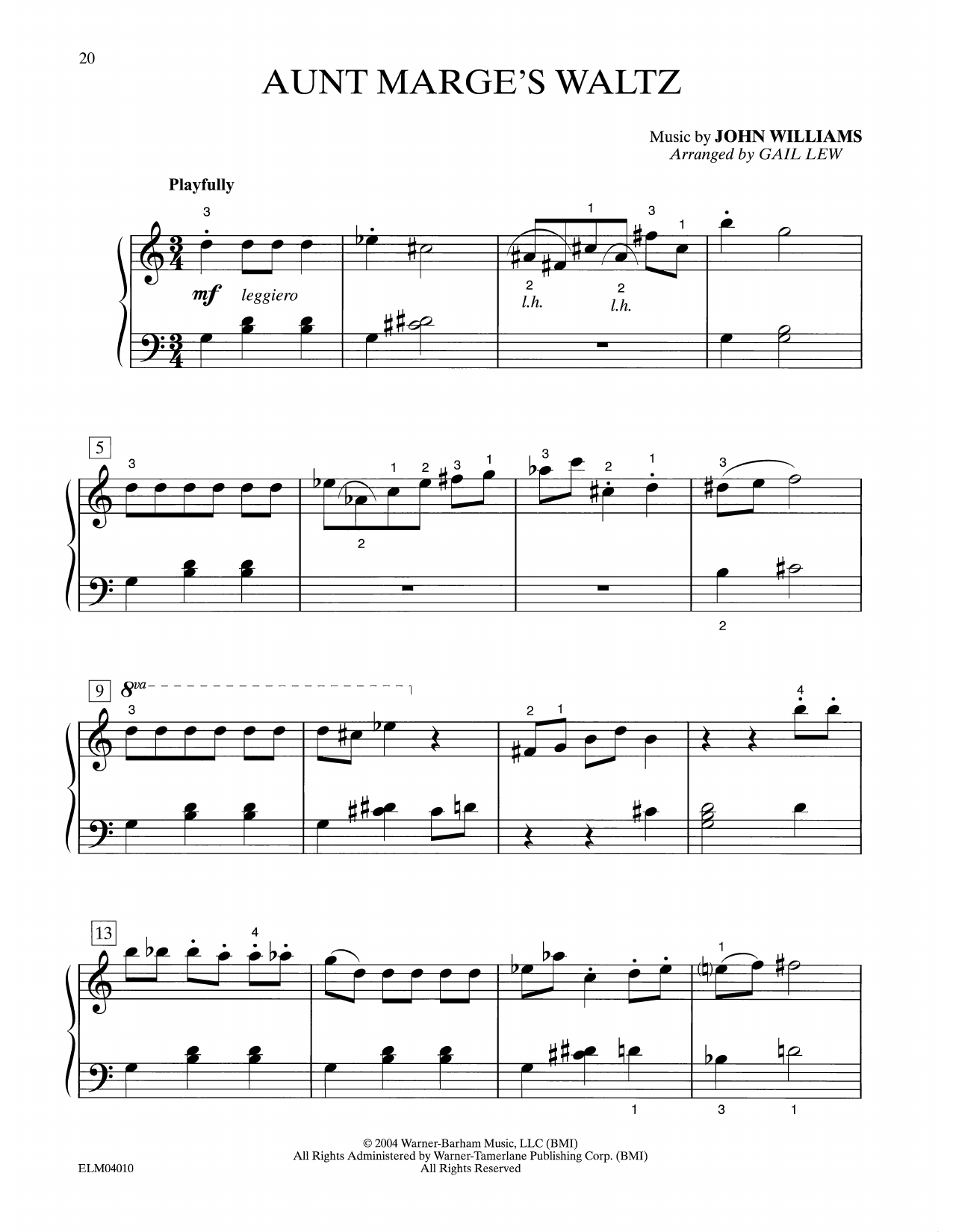Produktbild zu: Aunt Marge's Waltz (from Harry Potter) (arr. Gail Lew)