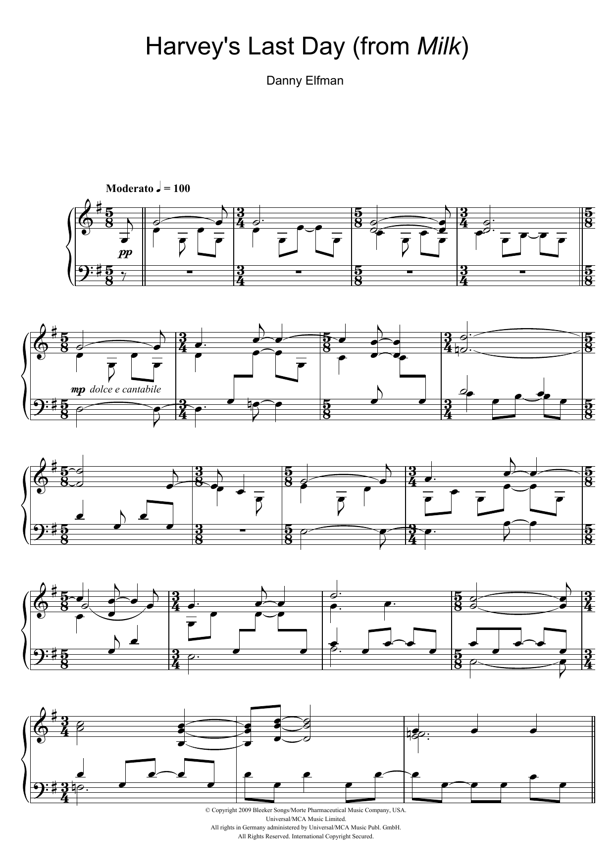 Product gallery: Page 1 of 1 Harvey's Last Day (from Milk), Danny Elfman