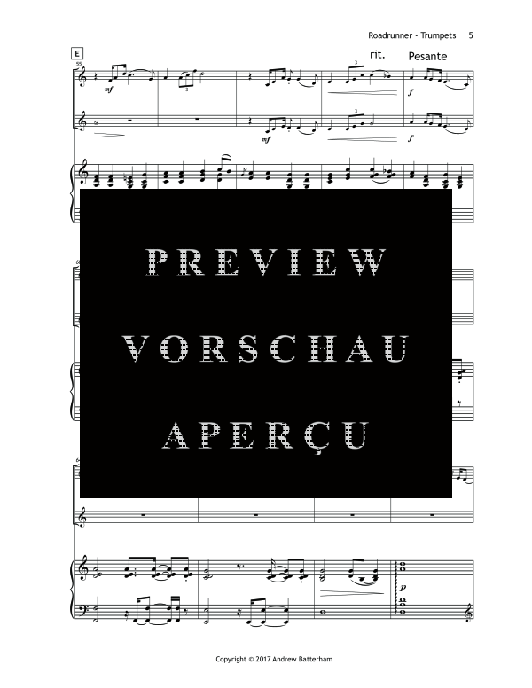 Produktgalerie: Seite 9 von 11 Roadrunner, , (Trio 2 Trompeten und Klavier)
