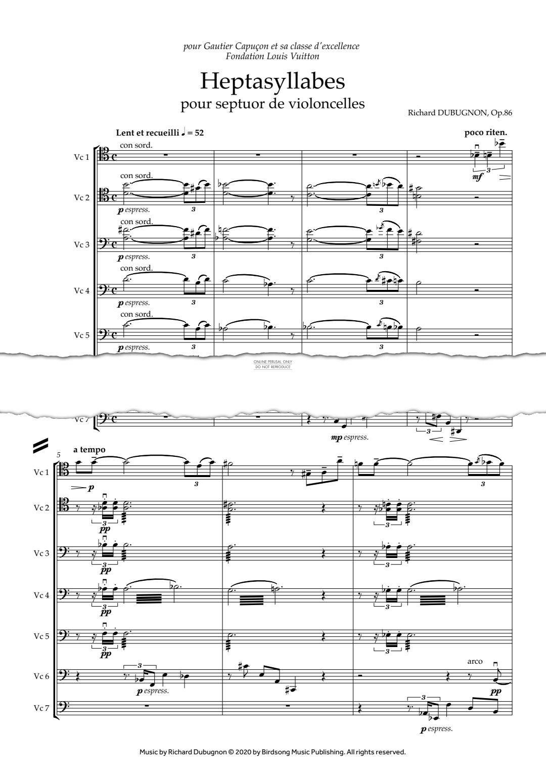 Produktgalerie: Seite 1 von 1 Heptasyllabes, Richard Dubugnon, Violoncello