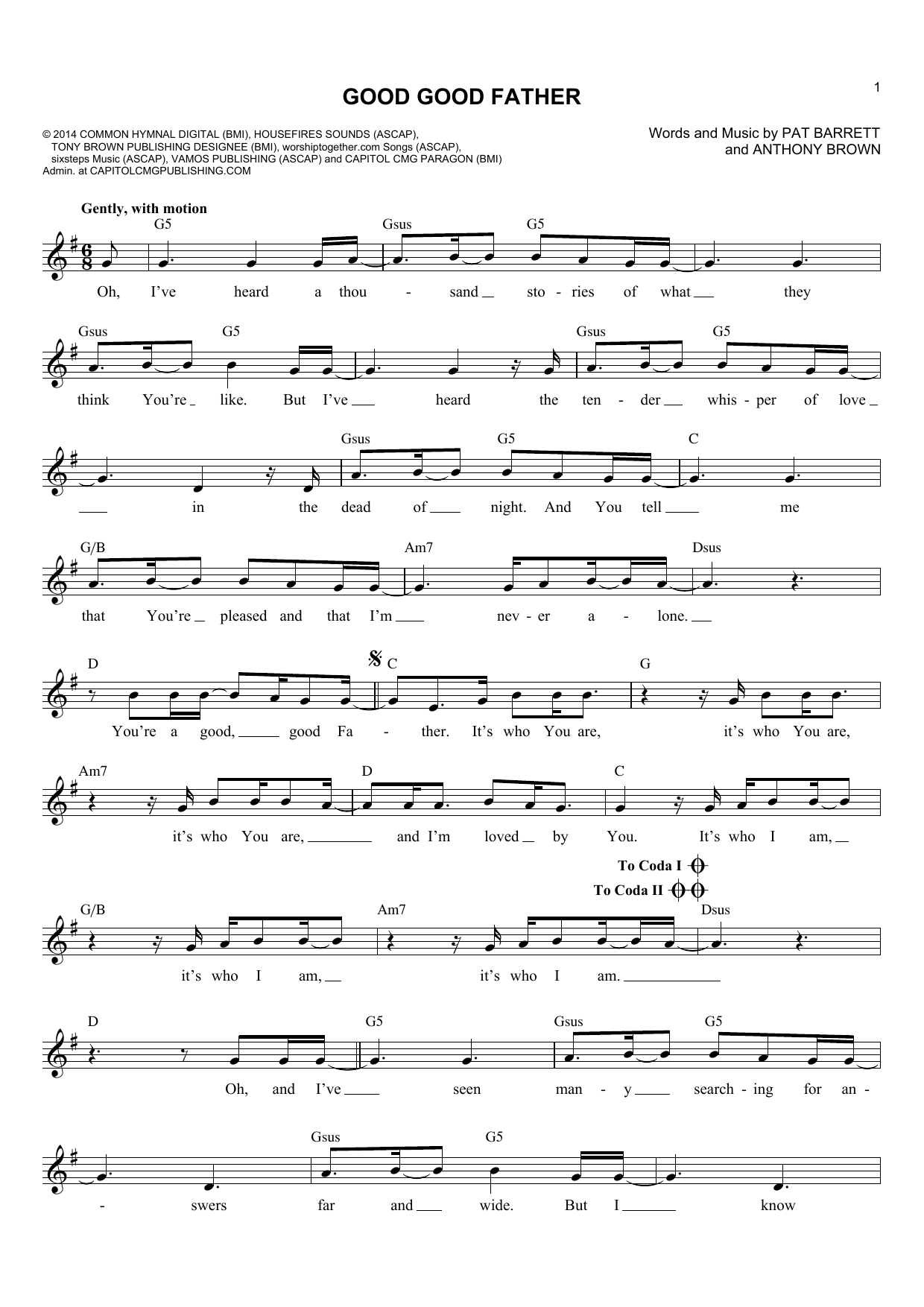 Produktgalerie: Seite 1 von 1 Good Good Father, Chris Tomlin, Melodieinstrument