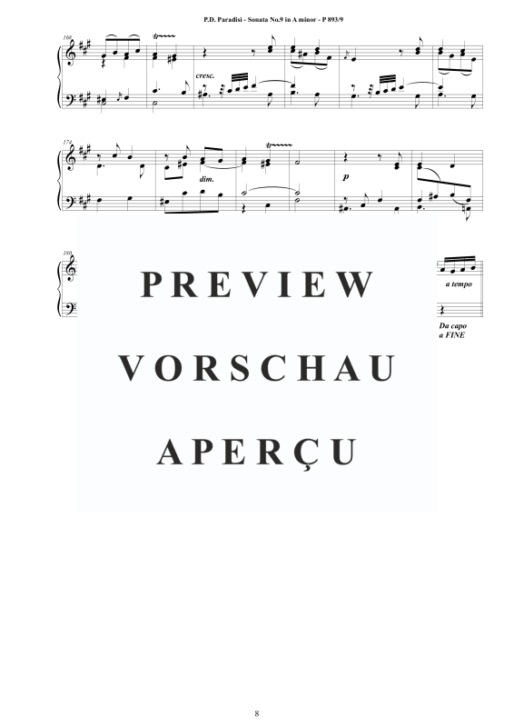 Produktgalerie: Seite 9 von 9 Sonate Nr. 9 in A-Moll, , Klavier Solo
