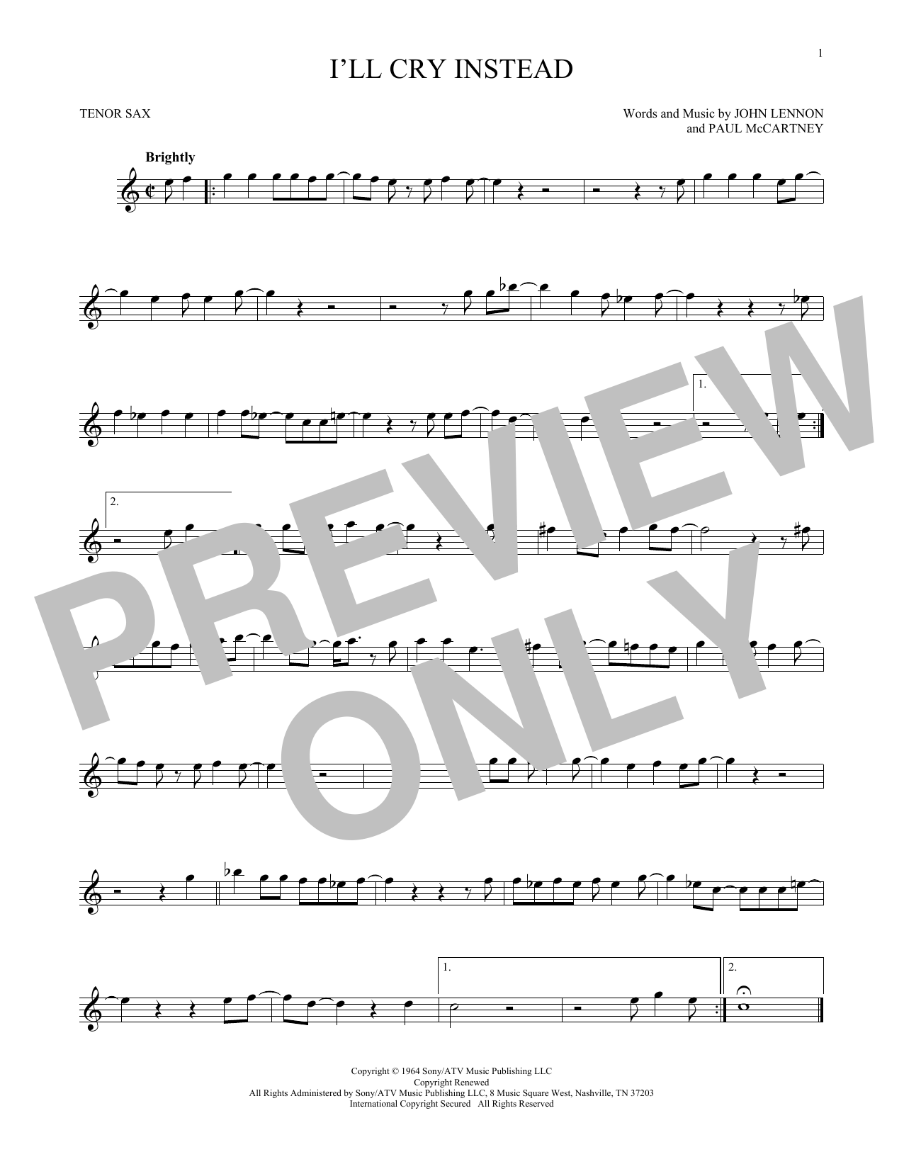 Product gallery: Page 1 of 1 I'll Cry Instead, The Beatles