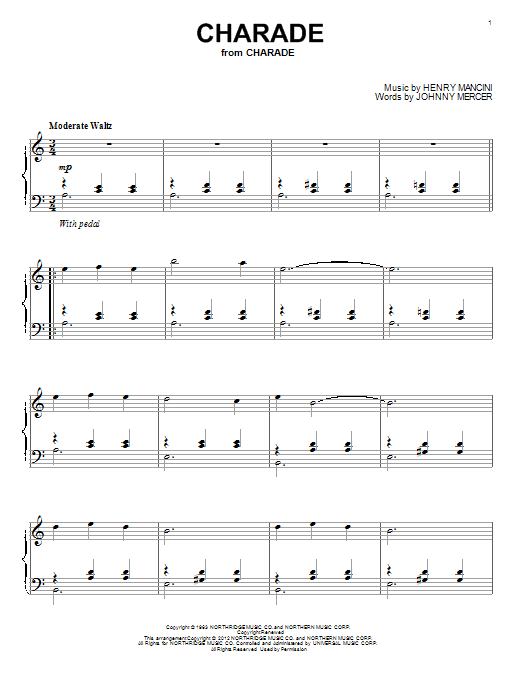 Product gallery: Page 1 of 1 Charade, Henry Mancini