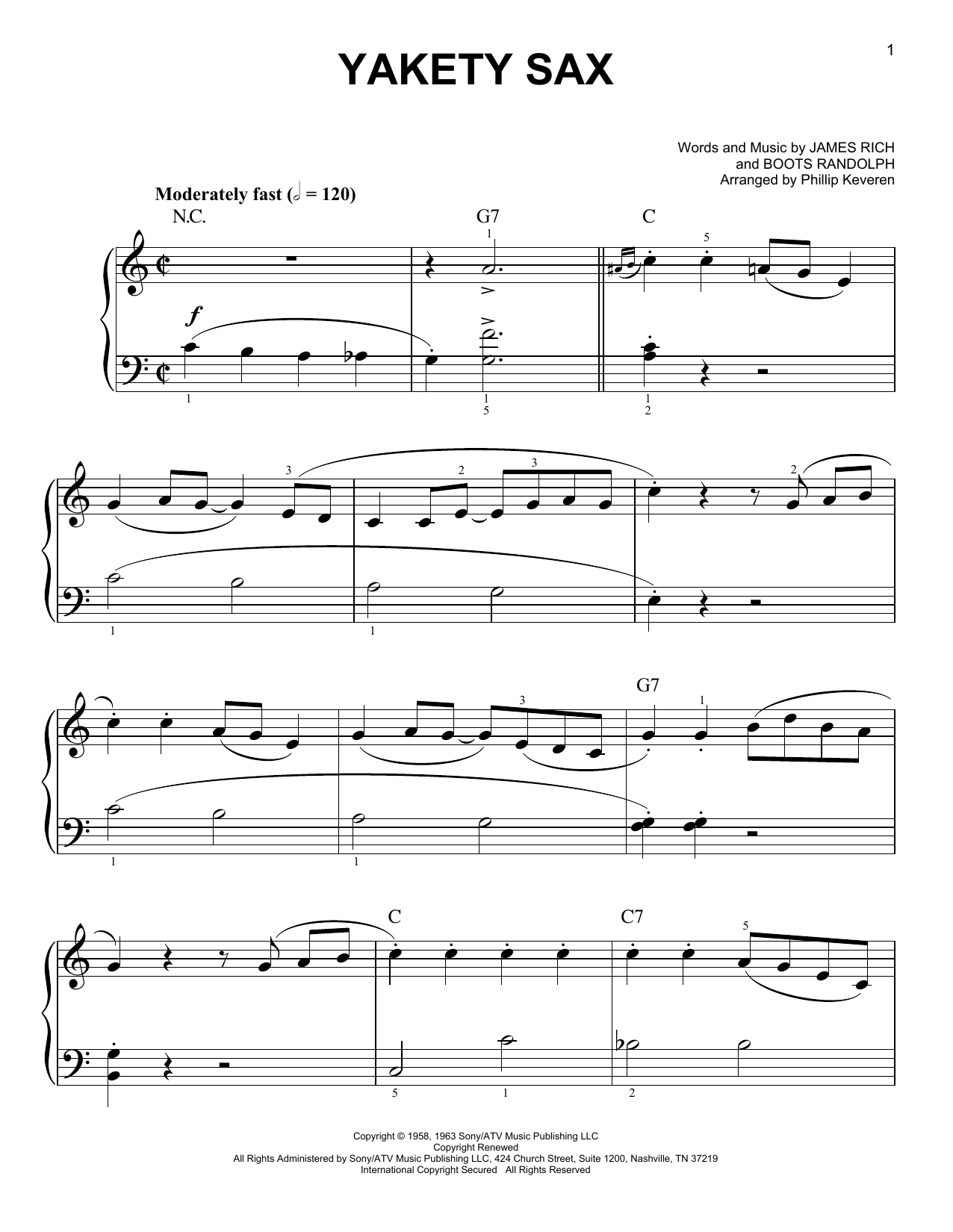 Produktgalerie: Seite 1 von 1 Yakety Sax (arr. Phillip Keveren), Boots Randolph, Klavier