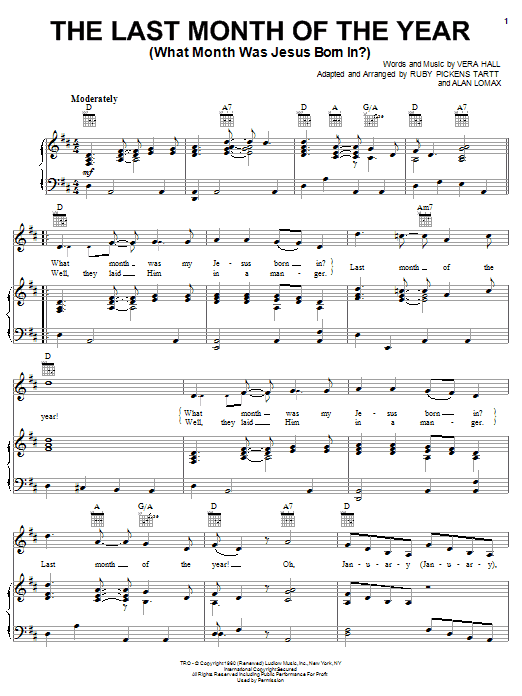 Product gallery: Page 1 of 1 The Last Month Of The Year (What Month Was Jesus Born In?), Vera Hall