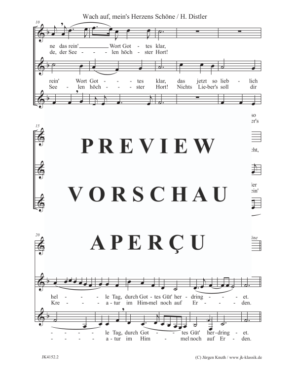 gallery: Wach auf, mein´s Herzens Schöne (Der Jahrkreis, Op.5, Nr.30), , Frauenchor SSA