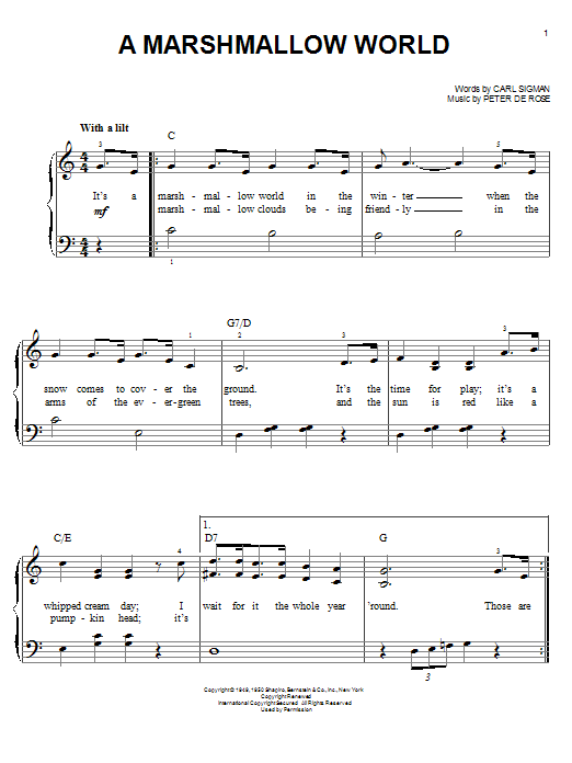 Product gallery: Page 1 of 1 A Marshmallow World, Dean Martin