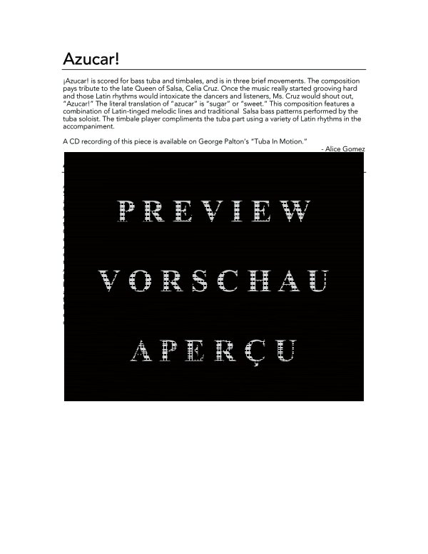Produktgalerie: Seite 4 von 11 Azucar!, , (Tuba und Percussion)