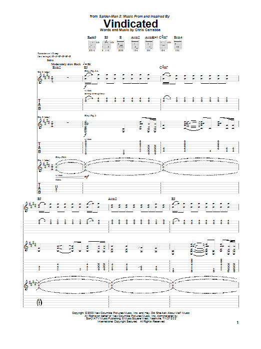 Product gallery: Page 1 of 1 Vindicated, Dashboard Confessional