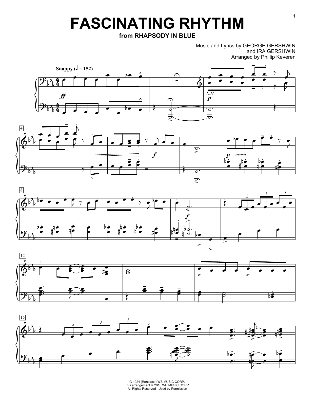Product picture to: Fascinating Rhythm (arr. Phillip Keveren)