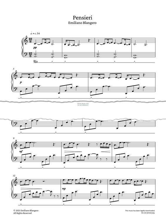 Produktgalerie: Seite 1 von 1 Pensieri, Emiliano Blangero, Klavier