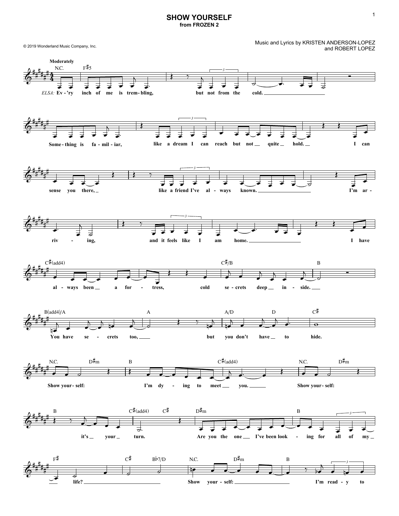 Produktbild zu: Show Yourself (from Disney's Frozen 2)