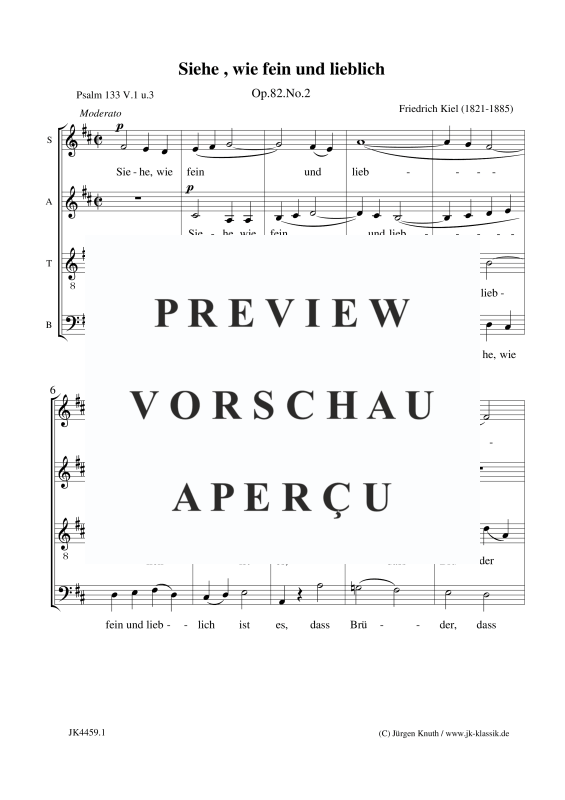Produktgalerie: Seite 2 von 5 Siehe, wie fein und lieblich Op.82 No.2, , Gemischter Chor