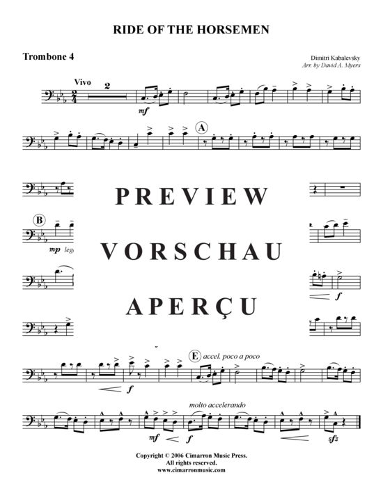 Product gallery: Page 8 of 11 Ride of the Horseman , , (Trombone ensemble)