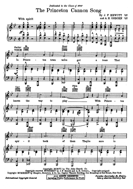 Produktbild zu: The Princeton Cannon Song Popular Standard