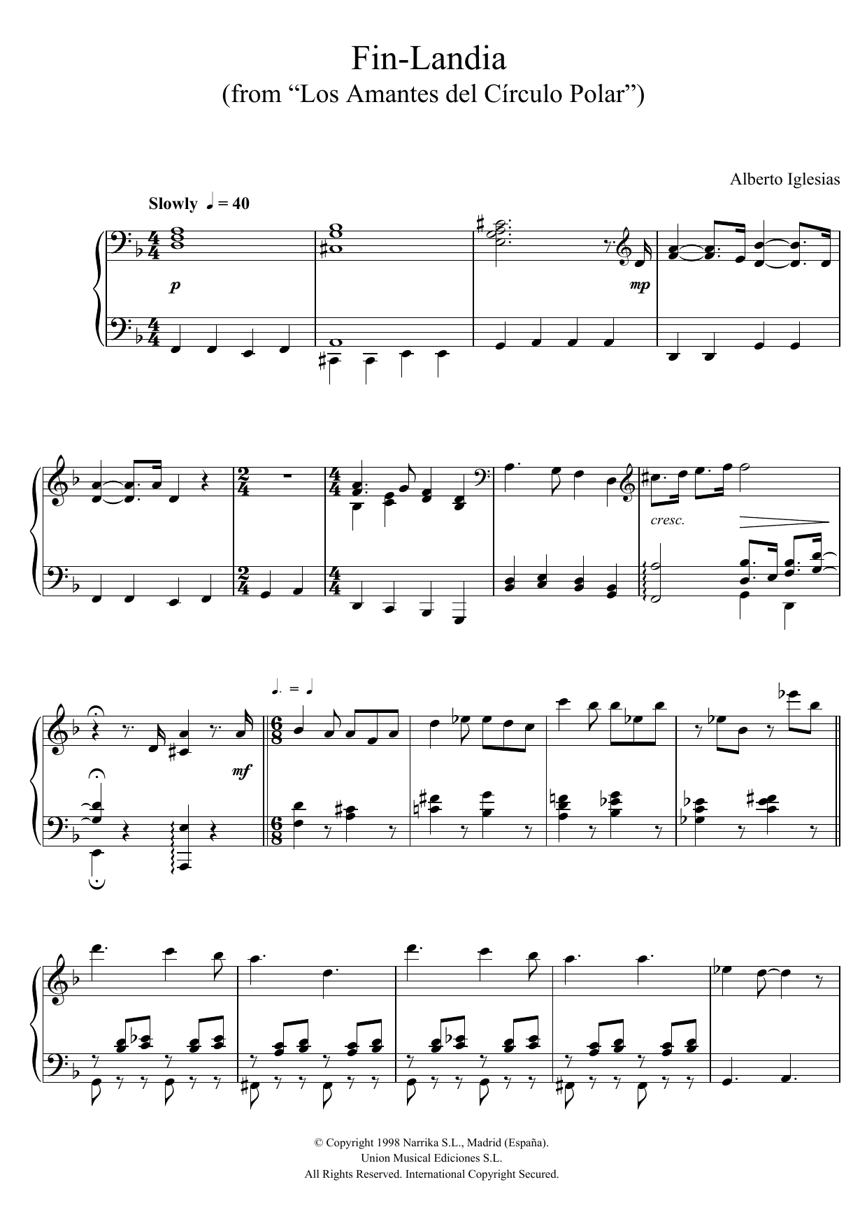 Produktbild zu: Fin-Landia (from "Los Amantes del Circulo Polar")