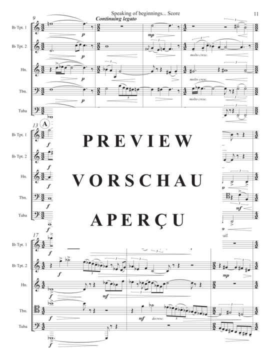 Produktgalerie: Seite 13 von 21 Speaking of Beginnings... , , (Blechbläser Quintett)