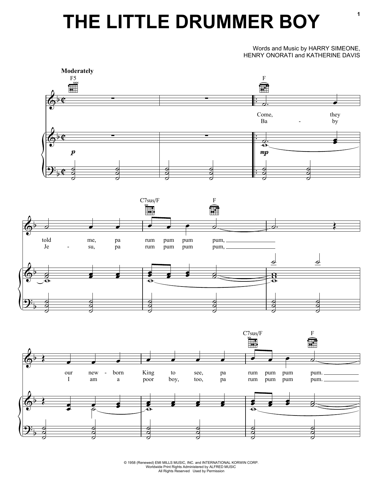 Product gallery: Page 1 of 1 The Little Drummer Boy, Harry Simeone