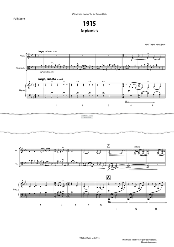Produktgalerie: Seite 1 von 1 1915, Matthew Hindson, Klavier, Violine, Violoncello