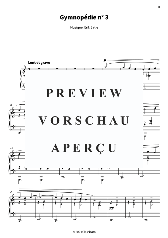 gallery: 3 Gymnopédies, , (piano solo)