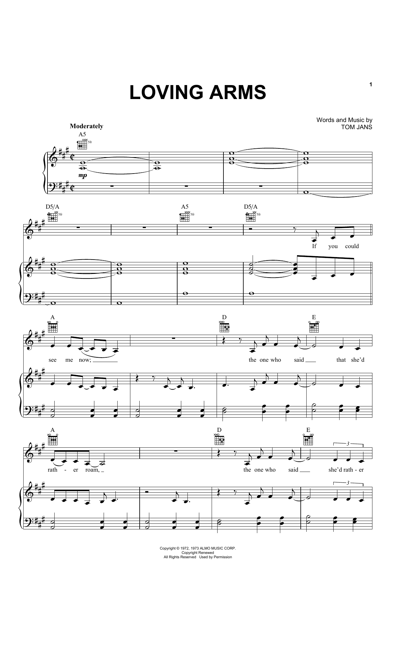 Produktgalerie: Seite 1 von 1 Loving Arms, Elvis Presley, Gesang, Gitarre, Klavier