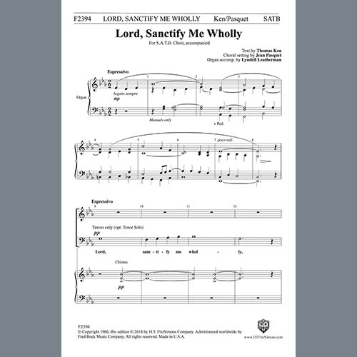 cover: Lord, Sanctify Me Wholly, Jean Pasquet