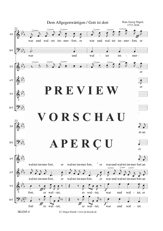 gallery: Dem Allgegenwärtigen - Gott ist dort (Rundgesang), , Gemischter Chor SSATTB